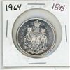 Image 1 : 1964 Canadian silver 50 cent coin