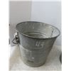 Image 2 : Old Galvanized Well Pail & Milk Pail with Strainer