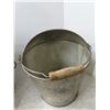 Image 3 : Old Galvanized Well Pail & Milk Pail with Strainer