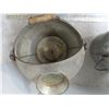 Image 4 : Old Galvanized Well Pail & Milk Pail with Strainer