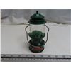 Image 2 : Avon Glass Coleman Mantle Lantern. Green Glass with green plastic lid plus metal handle. Housed in i