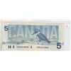 Image 1 : 1986 $5 Replacement. Thiessen-Crow signatures. FNX Replacement Prefix. Large F. BC-56bA. VF-20.