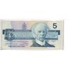 Image 2 : 1986 $5 Replacement. Thiessen-Crow signatures. FNX Replacement Prefix. Large F. BC-56bA. VF-20.
