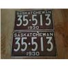 Image 1 : 1930 Passenger License Plates 35-513