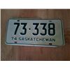 Image 1 : 1974 Passenger License Plate 73-338