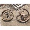 Image 1 : 2 Antique steel wheels - 26" across