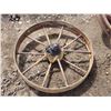 Image 2 : 2 Antique steel wheels - 26" across
