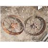 Image 2 : 2 Antique steel wheels - 26" across