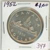 Image 1 : 1952 Canadian voyageur silver dollar