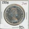 Image 1 : 1954 Canadian voyageur silver dollar