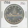 Image 1 : 1955 Canadian voyageur silver dollar