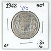 Image 1 : 1942 Canadian silver half silver (.800 silver)
