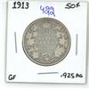 Image 1 : 1913 Canadian silver half dollar (.925 silver)
