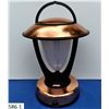 Image 1 : RARE copper Coleman lantern, with glass opalescent shade, rechargeable, battery still available, new