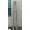 Image 1 : Pair of wooden oars, need re-varnishing. Northumberland Paddle Co., Ontario, Hand-made.