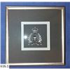 Image 1 : RCMP ceremonial Pewter Crest, in heavy original aluminium frame, approximately 6x6 inches.