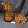 Image 1 : MCM pitcher & 8 shot glasses (amber)