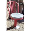Image 1 : Metal swivel restaurant stool.