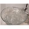 Image 2 : Punch bowl with mid century creamer, sugar & condiment servers.