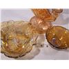 Image 4 : Mid Century amber carnival glass.