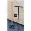Image 1 : Metal hand tiller & 10 X 10 ground tamper.
