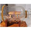 Image 2 : Canoe wall shelf & ship in a bottle.