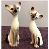 Image 1 : Pair of vintage Siamese cat figurines.  5" tall.  Marked Japan