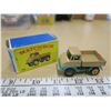 Image 1 : #49 Matchbox/Lesney Unimog truck green and tan color in original box - nice shape