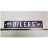 Image 1 : Edmonton Oilers plastic sign - like new - 19"x4"H