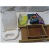 Image 1 : cabbage shredder , plastic containers , wood smoke pieces