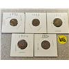 Image 1 : Lot of five Canadian 1¢ - 1932, 1933, 1942, 1954, 1956