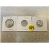 Image 1 : Lot of 3 Canadian 25¢ twenty-five cents, quarters