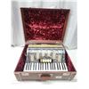 Image 1 : Vintage Hochner "Camillo III" silver accordion, plays beautifully - c/w carrying case