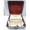 Image 1 : Vintage "Titano" cream accordion, plays beautifully - c/w carrying case
