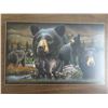 Image 3 : Wildlife black bear collage indoor plague -10"X16"  and eagle painting -15"X19"