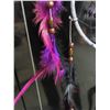 Image 4 : Purple black dream catcher with wood bead handmade wall décor