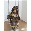 Image 1 : Vintage native American unique porcelain doll on swing