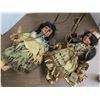 Image 1 : Lot of 2 native American porcelain dolls on swings