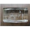 Image 4 : Lot of 3 glass crystal paperweight figurines