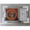 Image 1 : Vintage 60s spinning light up Jesus psychedelic last supper frame clock- 21"X13.5"