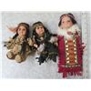 Image 1 : Lot of 3 small native American Indian dolls