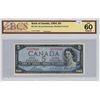 Image 1 : 1954 BC-39c 5 dollar, Bouey-Rasminsky, Modified Portrait, S/X5773020 UNC-60 Original