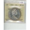 Image 1 : 1965 ICCS graded MS-64 1 dollar; Sm Bds Ptd5, Cameo