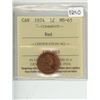 Image 1 : 1974 ICCS graded MS-65 1 cent; Red