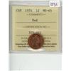 Image 1 : 1974 ICCS graded MS-65 1 cent; Red