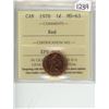 Image 1 : 1978 ICCS graded MS-63 1 cent; Red
