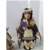 Image 2 : Pair of native American Indian dolls with stands