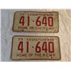 Image 1 : Pair of 1973 Sask License plates -home of the rcmp-41-640