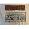 Image 1 : 1972 Sask. 232-874 and drive safely and live in prince albert plate
