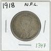 Image 1 : 1918 NFLD Canadian silver 50 cent coin